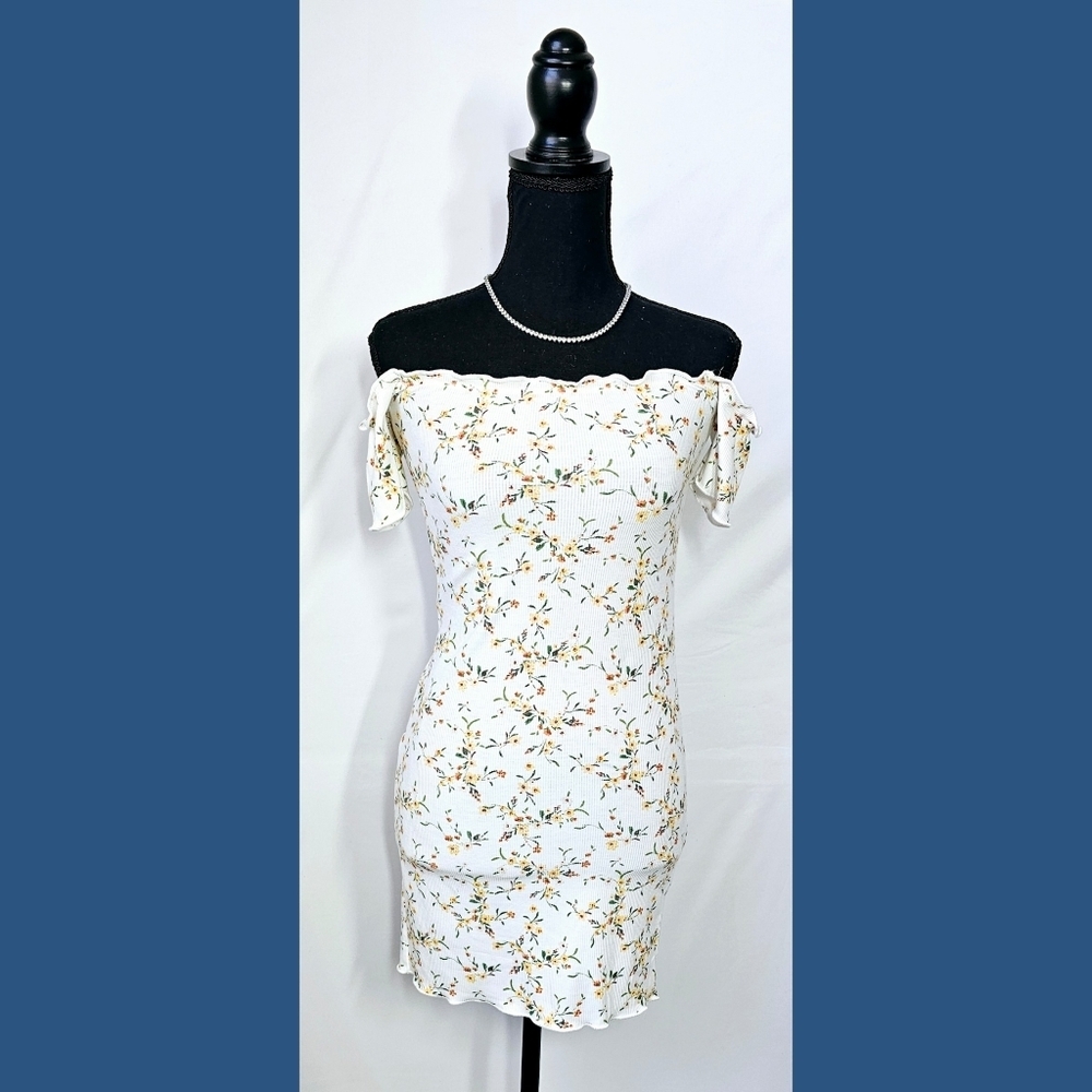 S Floral White Dress